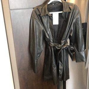 Zara faux leather dress